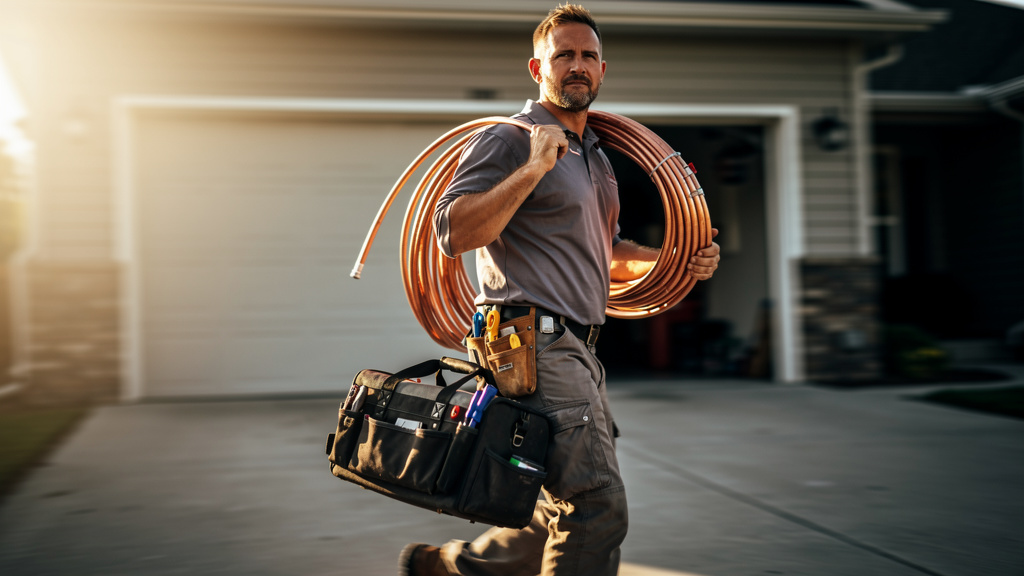 A hvac professional at work